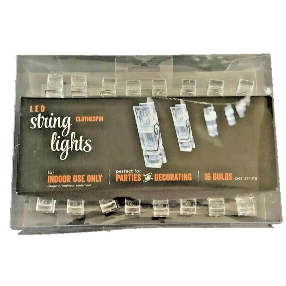 Clothespins String Lights 16-Led Baby Bridal Shower Kids Teens Parties Holiday